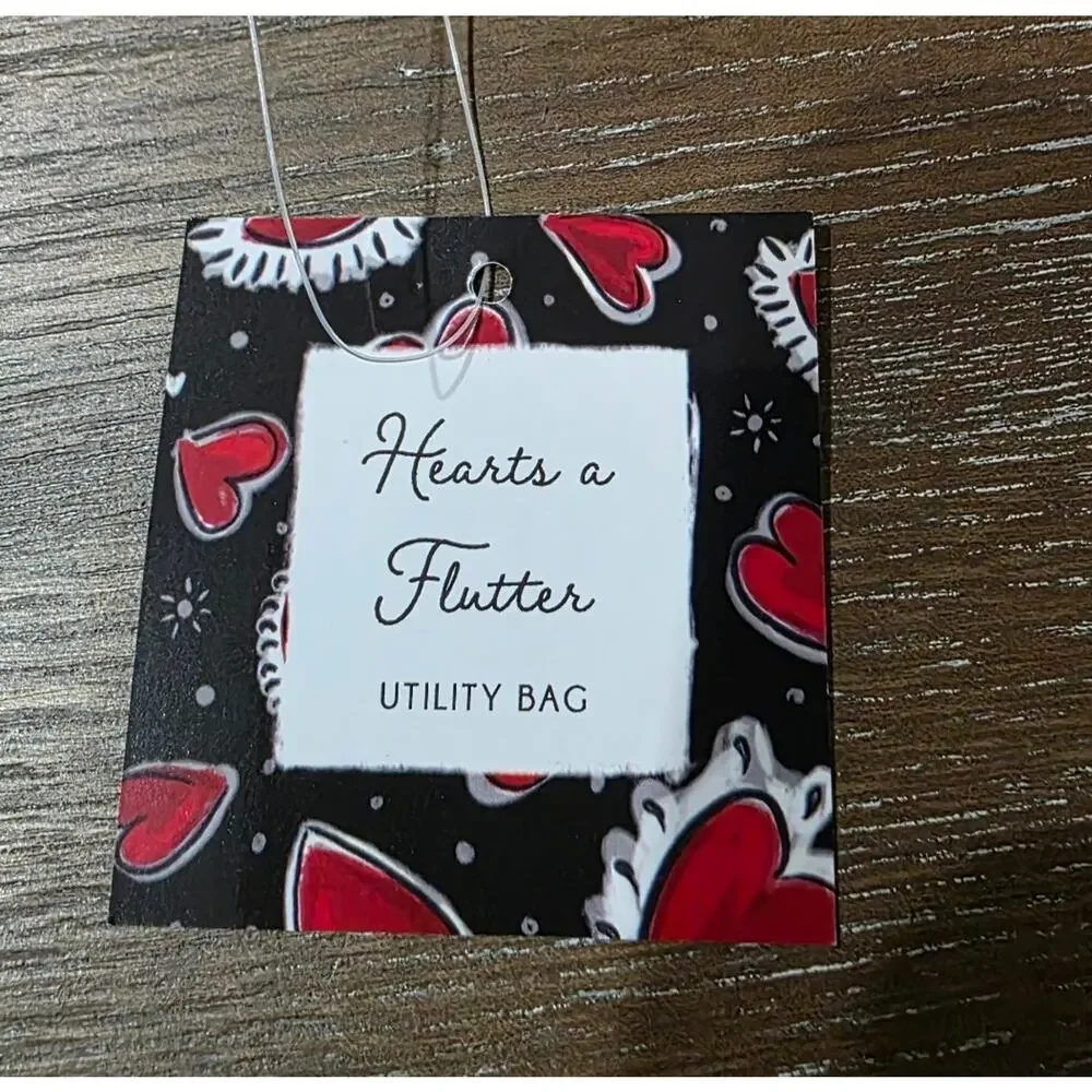 Brighton Hearts A Flutter Utility Crossbody Bag, NWT